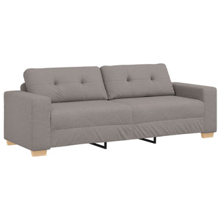 vidaXL 3 Piece Sofa Set with Cushions in Taupe Fabric