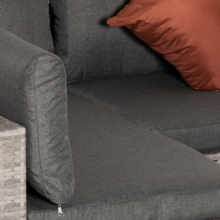 Outsunny Four-Piece Half-Square Rattan Sofa Set - Mixed Grey - Sofa In Store