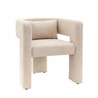 Abilene Fabric Armchair With Black Legs In Taupe - Sofa In Store