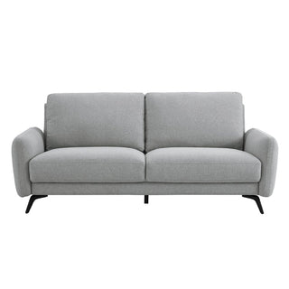 Beloit Grey Fabric 3 Seater Sofa with Black Legs Modern Comfort and Support - Sofa In Store
