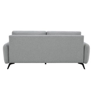 Beloit Grey Fabric 3 Seater Sofa with Black Legs Modern Comfort and Support - Sofa In Store
