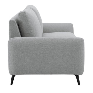Beloit Grey Fabric 3 Seater Sofa with Black Legs Modern Comfort and Support - Sofa In Store