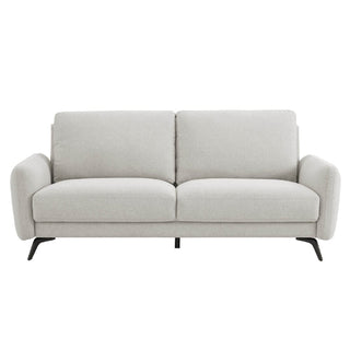 Beloit Oatmeal Fabric Sofa – 3 Seater | Black Legs, Pocket Sprung Seating - Sofa In Store