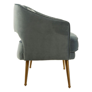 Agnetas Blue Velvet 2 Seater Sofa with Gold Legs and Unique Cut-Out Design - Sofa In Store