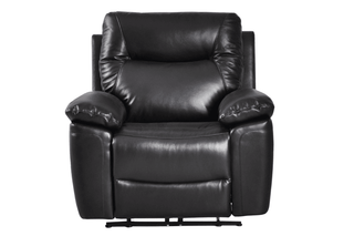 Amarien 1 Seater Genuine Leather Black Electric Power Recliner Armchair - Sofa In Store