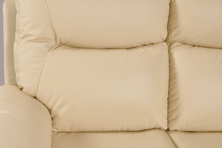 Amarien Cream Genuine Leather Recliner Sofa – 2 Seater | Electric Recline, Dual USB, Hardwood Frame - Sofa In Store