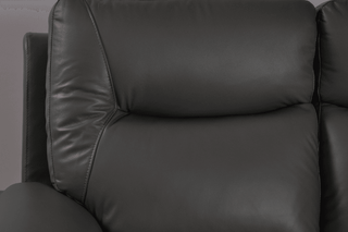 Amarien 2 Seater Genuine Leather Grey Electric Recliner Sofa - Sofa In Store