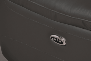 Amarien 2 Seater Genuine Leather Grey Electric Recliner Sofa - Sofa In Store