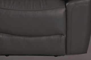 Amarien 2 Seater Genuine Leather Grey Electric Recliner Sofa - Sofa In Store