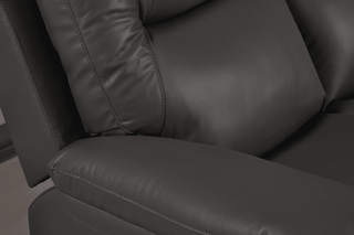 Amarien 2 Seater Genuine Leather Grey Electric Recliner Sofa - Sofa In Store