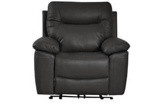 Amarien 1 Seater Genuine Leather Grey Electric Power Recliner Armchair - Sofa In Store