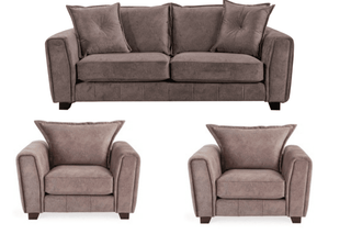 Avanti 3+1+1 Seater Sofa Set – Chocolate Fabric with Modern Style - Sofa In Store