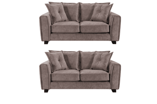 Avanti Fabric Chocolate 2+2 Seater Sofa Set - Modern Design - Sofa In Store