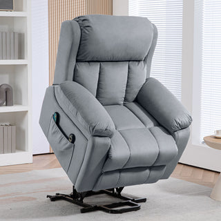 Eight Massage Point Electric Reclining Lift Chair, with Remote - Grey - Sofa In Store