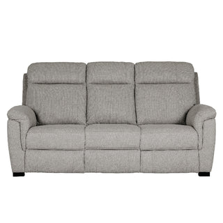 Baraboo Fabric 3 Seater Sofa with Black Legs in Grey Modern Lounge Comfort - Sofa In Store