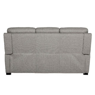 Baraboo Fabric 3 Seater Sofa with Black Legs in Grey Modern Lounge Comfort - Sofa In Store