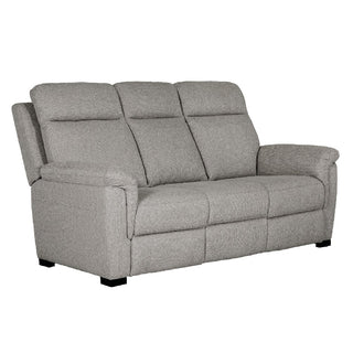 Baraboo Fabric 3 Seater Sofa with Black Legs in Grey Modern Lounge Comfort - Sofa In Store
