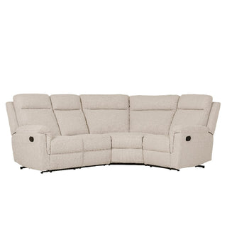 Baraboo Beige Fabric Electric Recliner Corner Sofa 4 Seater with Lumbar Support - Sofa In Store