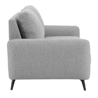 Belfast Fabric 2 Seater Sofa with Black Legs in Grey Modern Compact Design - Sofa In Store