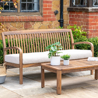 Bolivia Wooden Garden 2 Sofa Seater In Brown - Sofa In Store