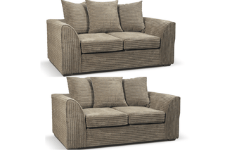 Byron Caramel 2+2 Seater Sofa Set – Jumbo Cord Fabric - Sofa In Store