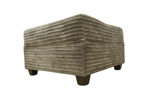 Byron Footstool – Grey Fabric - Sofa In Store