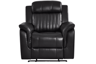 Cidliano Electric Power Recliner Armchair – Black Genuine Leather - Sofa In Store