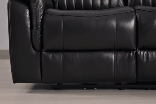 Cidliano Electric Power Recliner Armchair – Black Genuine Leather - Sofa In Store