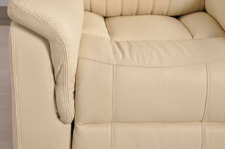 Cidliano Electric Recliner Armchair – Cream Genuine Leather Comfort - Sofa In Store