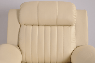 Cidliano Electric Recliner Armchair – Cream Genuine Leather Comfort - Sofa In Store