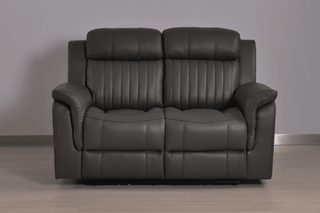 Cidliano 2 Seater Sofa – Genuine Leather Grey Electric Recliner - Sofa In Store