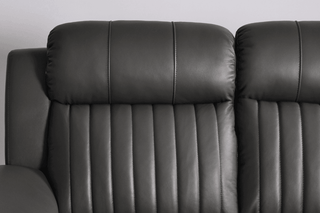 Cidliano Electric Recliner Armchair – Grey Genuine Leather - Sofa In Store