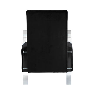 Clarox Upholstered Velvet Accent Chair In Black - Sofa In Store