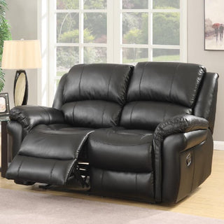Claton Leather Recliner 2 Seater Sofa In Black - Sofa In Store