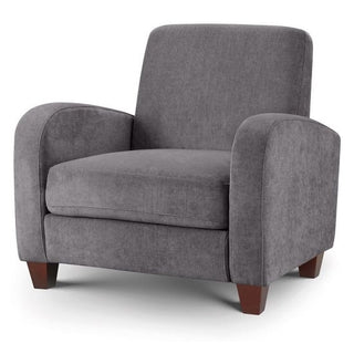 Varali Dusk Grey Fabric Armchair – Chenille Upholstery | Hardwood Frame, Modern Comfort - Sofa In Store