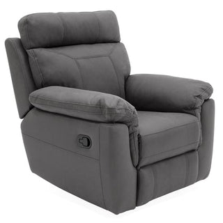 Colyton Fabric Recliner 1 Seater Sofa In Grey