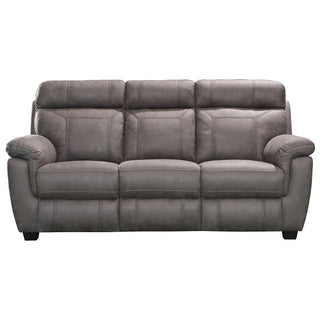 Colyton Grey Fabric Recliner Sofa – 3 Seater | Compact Design, Pocket Spring Support, Contrast Stitching - Sofa In Store