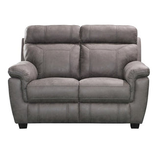 Colyton Grey Fabric Recliner Sofa – 2 Seater | Compact Design, Pocket Spring Seating, Contrast Stitching - Sofa In Store