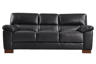 Dalmore Black 3 Seater Sofa – Genuine Leather with Modern Style - Sofa In Store