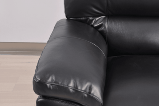 Dalmore 1 Seater Armchair – Black Genuine Leather Chesterfield Style - Sofa In Store