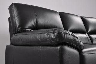 Dalmore 1 Seater Armchair – Black Genuine Leather Chesterfield Style - Sofa In Store