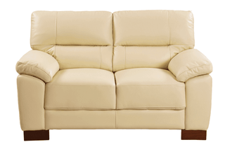 Dalmore Cream 2+2 Seater Sofa Set – Genuine Leather Chesterfield - Sofa In Store
