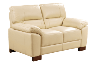Dalmore Cream 2+2 Seater Sofa Set – Genuine Leather Chesterfield - Sofa In Store