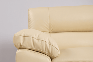 Dalmore Cream 2+2 Seater Sofa Set – Genuine Leather Chesterfield - Sofa In Store