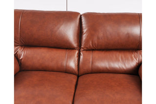 Dalmore Tan 3 Seater Sofa – Genuine Leather with Modern Design - Sofa In Store