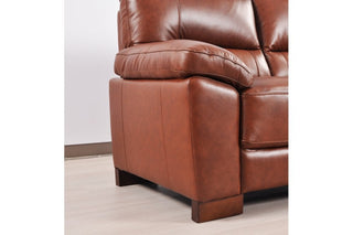 Dalmore 1 Seater Armchair – Tan Genuine Leather with Modern Design - Sofa In Store