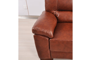 Dalmore 1 Seater Armchair – Tan Genuine Leather with Modern Design - Sofa In Store