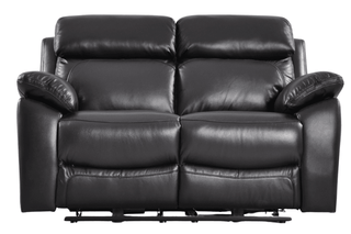 Dandrea 2 Seater Genuine Leather Black Electric Power Recliner - Sofa In Store