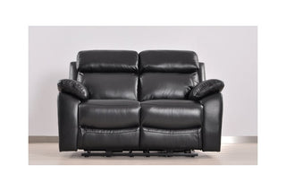 Dandrea 2 Seater Genuine Leather Black Electric Power Recliner - Sofa In Store