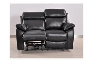 Dandrea 2 Seater Genuine Leather Black Electric Power Recliner - Sofa In Store